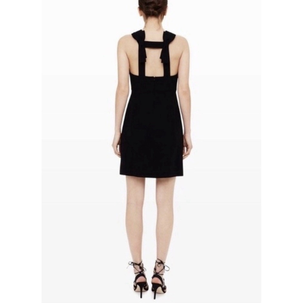 Club Monaco NWT Dellena Dress Size 6 Black Bow Strap Sheath Mini LBD